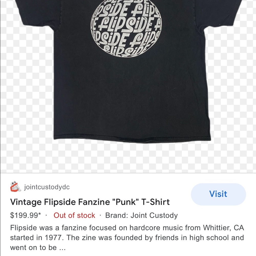 RARE The flipside vintage tee